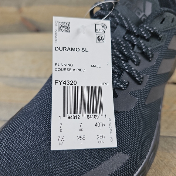 adidas Duramo SL Men's Triple Black Running Casual Shoes Sneakers - Picture 8 of 10